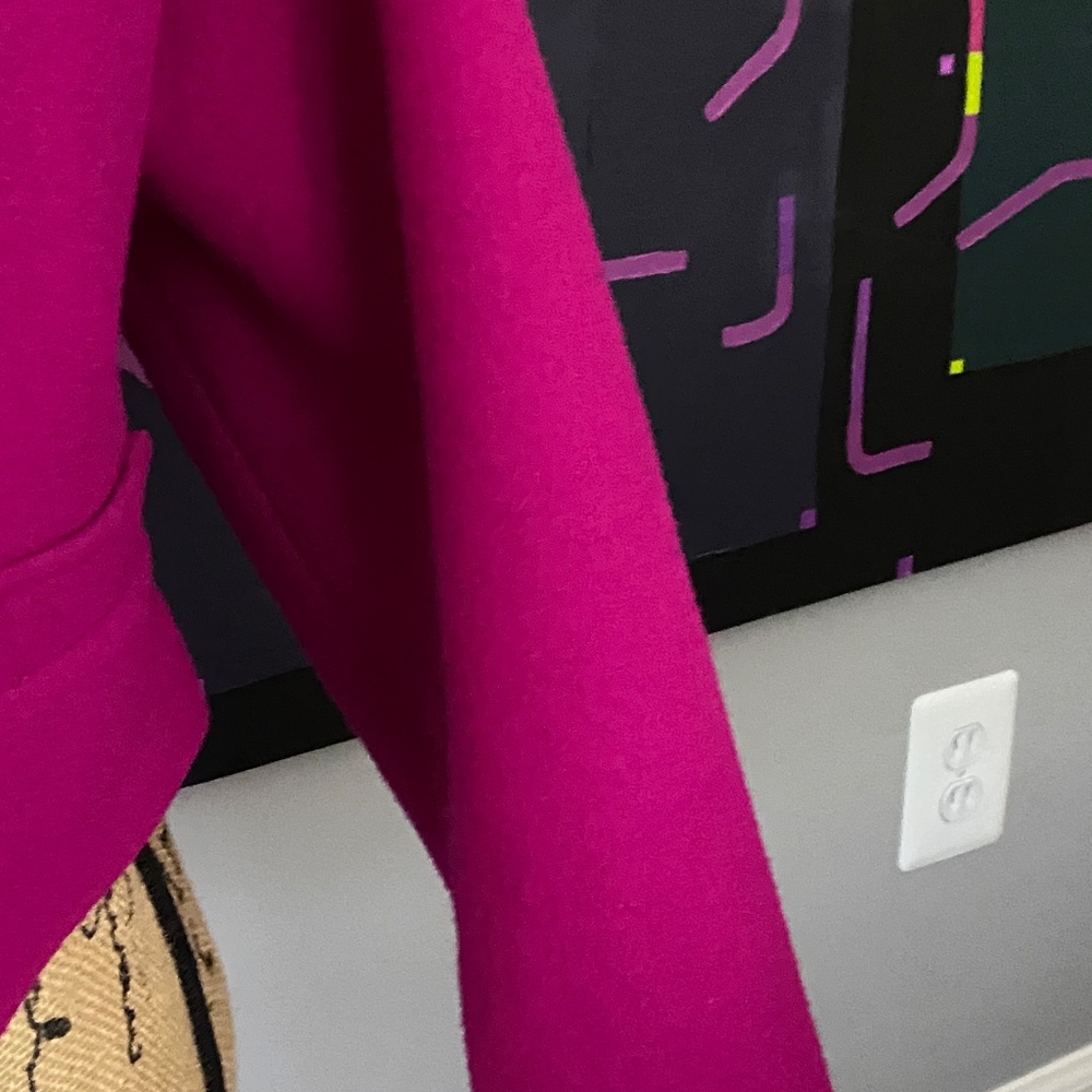 Women's Stunning Raspberry Pink Wool Short Jacket, Roth-Le-Cover Coat. S. 10-12. - Picture 13 of 16